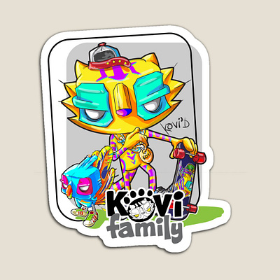 Kovi family x nl2tD @Redbubble art bed branding cat design digital graphic design home kovi collection kovi family nft pod print redbubble shirt sticker usd vector