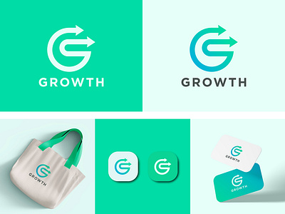 Growth - Logo Design app logo branding creative logo design gradient graphic design icon illustration logo logo design logo designer minimal minimalist logo modern symbol vector