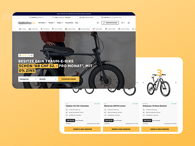 E-bike Online Store Design design desktop ecommerce minimal mobile online store ui ux web website