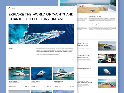 Web design - Yachting Rental Business design webdesign website