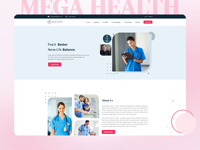Mega Health 👩‍⚕ graphic design typography ui ux web design