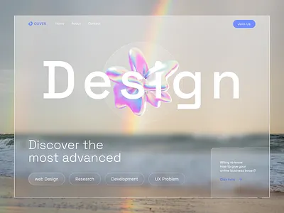 Design agency Landing page agency ai branding design glass illustration ui ux vision pro web website