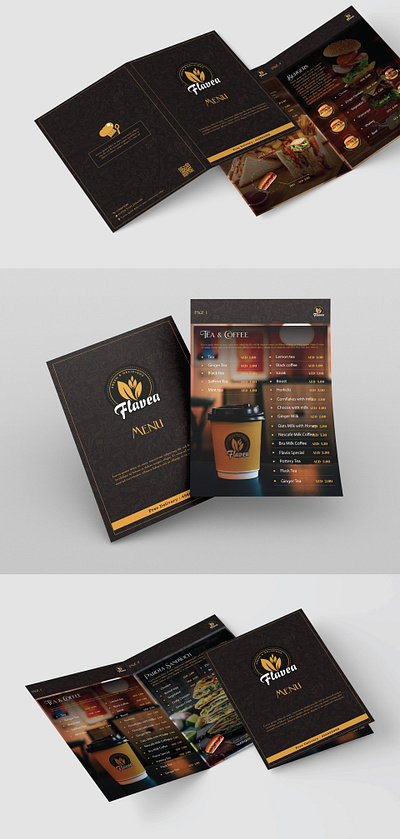 Menu Card Design for Flavea branding graphic design logo