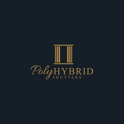 Poly Hybrid Shutters | Logo brand identity decor elegant logo shutters window