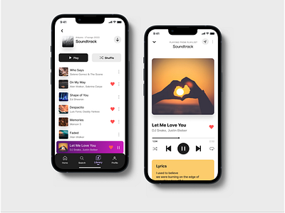 Music Player mobile design music app music player ui ux