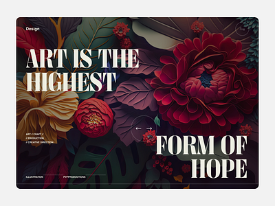 Art concept. art composition design desktop flowers illustration typography ui web webdesign website