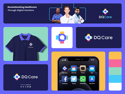 DQ Care Branding design app branding design graphic design illustration logo typography ui ux vector