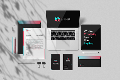 Skyline Branding 3d brand brand identity brand visuals branding branding design business card company profile design graphic design graphics illustration letterhead logo marketing social media social media design typography ui visuals