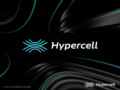 Hypercell | Logo Design ai technologies big data brand identity branding cell crossroads crypto data gradients high tech letter h lines logo logo design mining parallel servers speed stripes web3