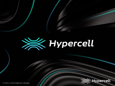 Hypercell | Logo Design ai technologies big data brand identity branding cell crossroads crypto data gradients high tech letter h lines logo logo design mining parallel servers speed stripes web3