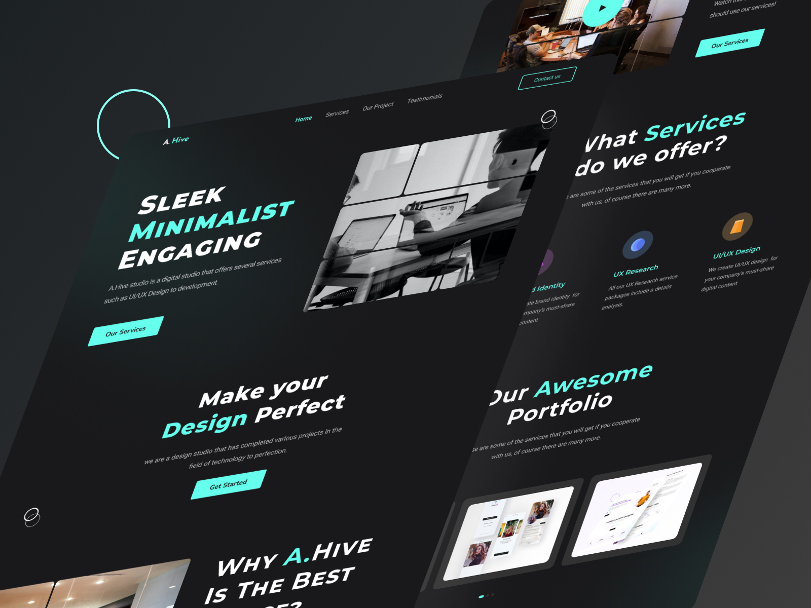 Example of Minimal Landing Page UI UX Design