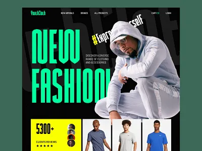 Lifestyle Brand Landing Page UI Design apparel clothing e commerce fashion fashion brand landing page landing page design lifestyle online shopping outfit store ui ux web design website website design