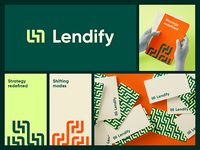 Lendify Branding abstract ai app banking branding clever corporate digiatl finance fintech futuristic l letter logo minimal money payment startup technology wallet