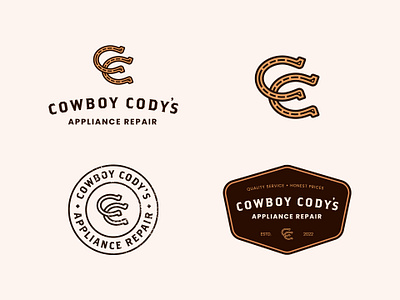 Cowboy Cody's Logo Suite appliance branding cowboy illustration logo western