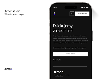 Thank you page ☑️ darkui minimalism minimalist mobile rwd success thank you page