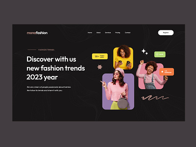 Mona fashion design graphic design ui user experience user interface ux web design