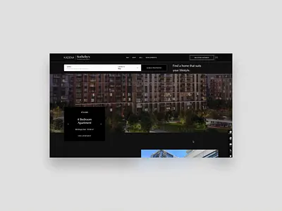 Kadena Sotheby's - Website apartment business web bussines design designer followthearrow landingpage page residence sales site studio direction studiodirection web web page website