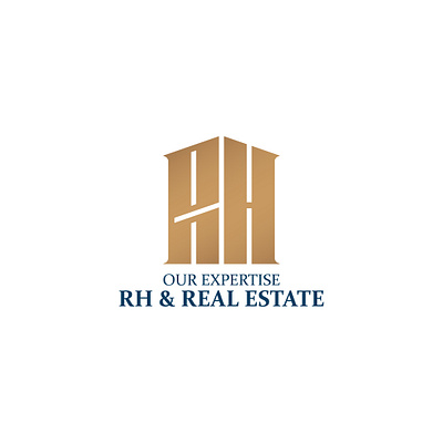 real estate logo design art branding building classy design digitalart gold graphic design illustration lettermark logo logodesign luxury realestate stylish vector