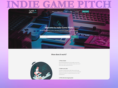 Indie Game Pitch 🎮 design logo typography ui web design