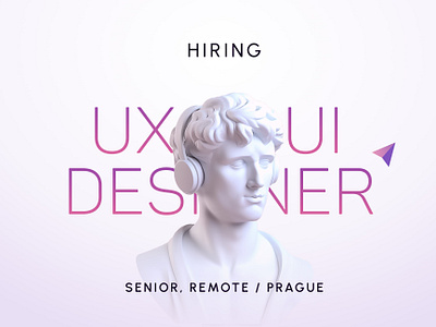 🚀 UX & UI Designer 3d agency app branding design hiring marble mobile post purple sculpture social ui ux web