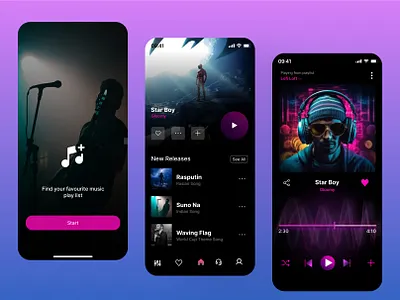 Music app design app design designer graphic design mobile app music ui ux uxui website