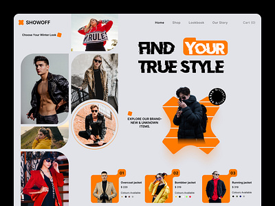 Showoff | Clothing Company Website Design appareal clothing clothing company ecommerce fashion home page landing page mockup online shop outfit street wear style ui ui design ux website design