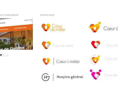Graphic identity search craft creation experience flat graphic design heart helpfull application identity immersion implication logo process search simple social vocation ui user interface ux vector