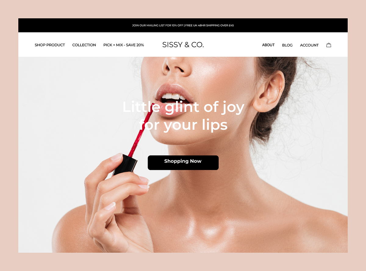 SISSY & CO. - Landing Page by Syifa Fauziah on Dribbble