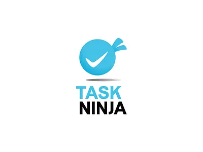 Task Ninja logo maestral negative space ninja schedule task