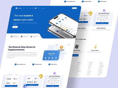 Trust Wallet Landing Page Redesign - Crypto Wallet Landing Page bitcoin blockchain crypto ethereum landing landing page swap ui wallet web3