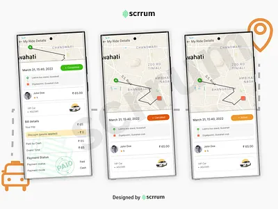 Ride details page 3d animation app branding design graphic design illustration logo minimal motion graphics ui ux vector