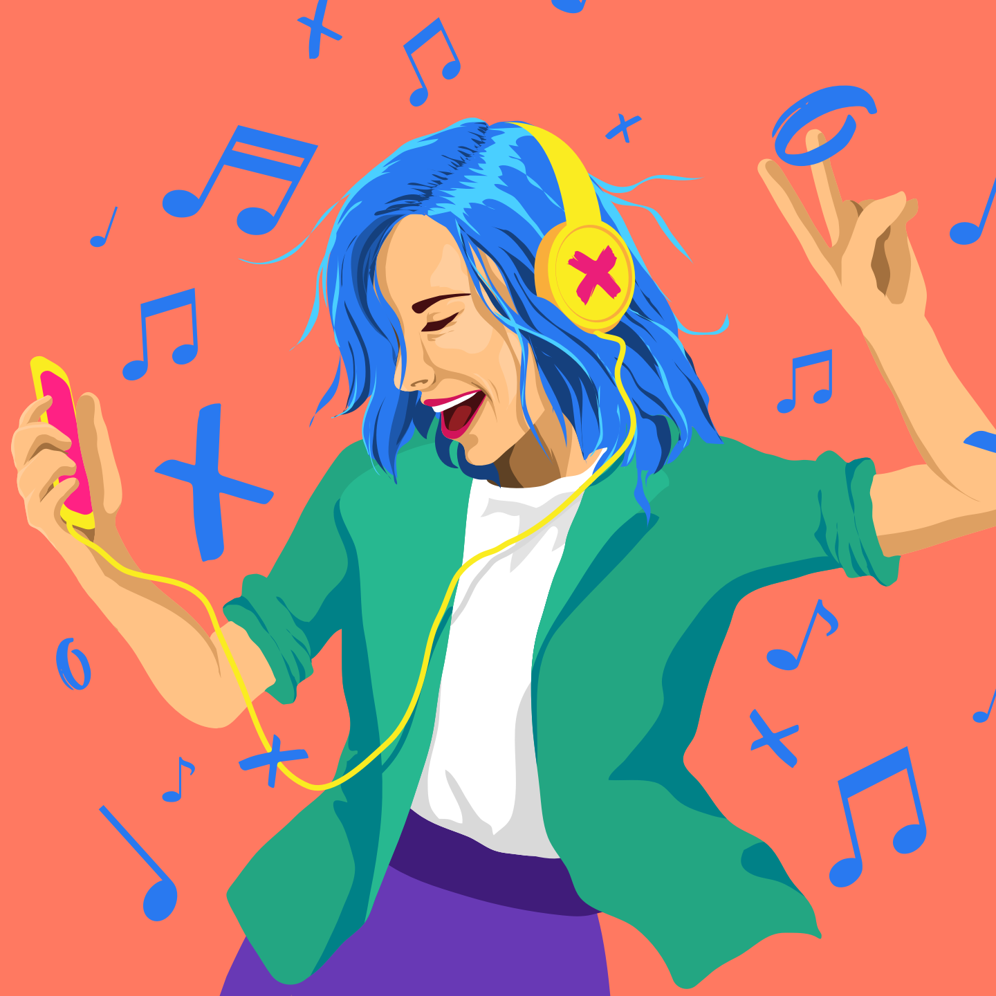 Dancing Woman / Illustration by Artur Schröder on Dribbble