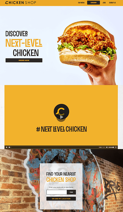 chickenshop.com css design html ui ux web designer website