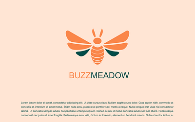 BuzzMeadow bee branding brandlogo design graphic design honey logo typography ui ux