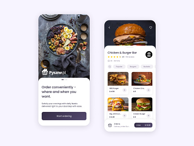 Food Mobile App 🍏 app branding design graphic design mobile app ui uiux uiux design ux vector web design