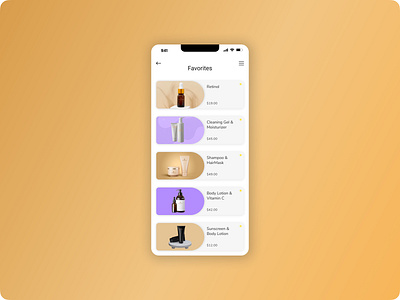 Favorites - #Daily UI 044 044 app appdesign application branding challenge dailyui dailyuichallenge design ecommerce favorites mobile mobileapp mobiledesign pricing product ui userexperience ux wishlist