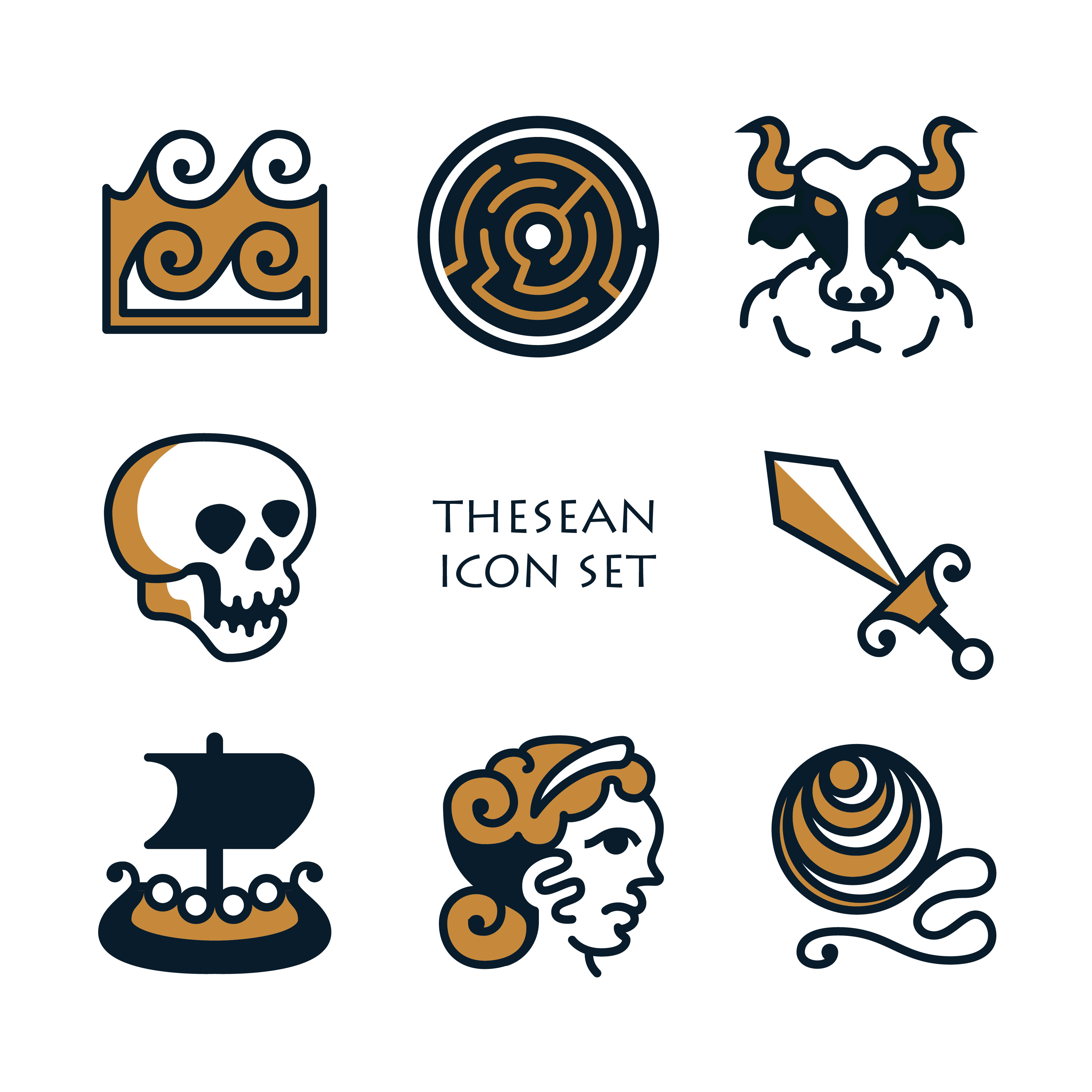 Thesean Icon Set icons illustration vector