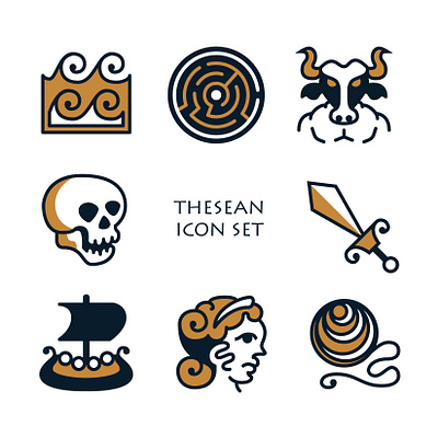 Thesean Icon Set icons illustration vector