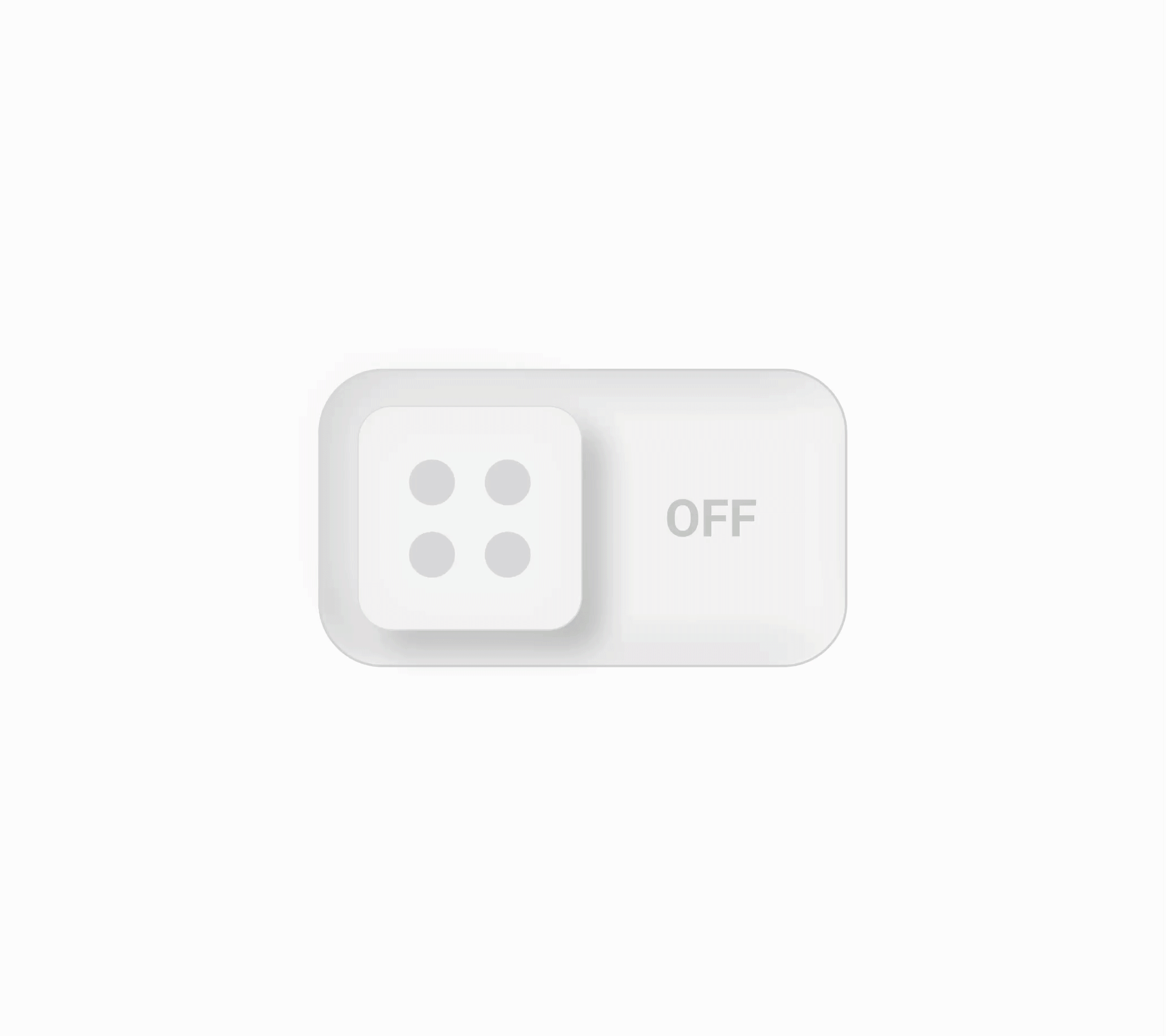Animated Toggle Button accessibility animation boolean button design buttons cool design design systems motion graphics neumorphic onoff toggle ui