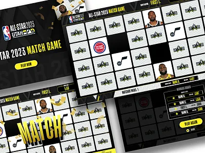 NBA ALL-STAR Match Game UX branding experiential game design graphic design ui ux
