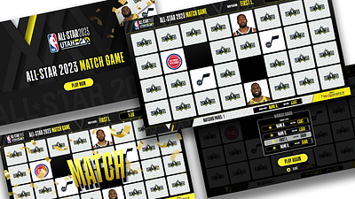 NBA ALL-STAR Match Game UX branding experiential game design graphic design ui ux