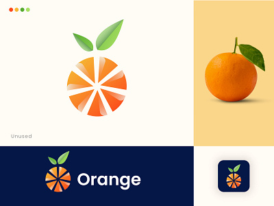 Orange Logo branding design fresh logo fruit fruit logo graphic design logo logo design logo designer logo maker modern logo orange orange design orange logo vector