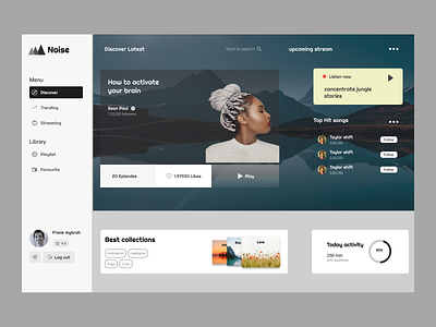 Dashboard landing page logo malaysia music ui ux web webpage