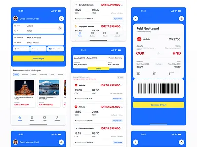 Flight Ticket Reservation Apps boarding boarding app design flight flight booking app flight reservation holiday interface ios app design online booking app online ticket plane apps schedule lists ticket barcode ticket mobile app transportation travel travel app trip booking app ui design ux design