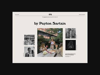 PAYTON SARTAIN - Custom Blog Design 3d blog branding creator design influencer minimal podcast product design ui ux web web design webflow website design