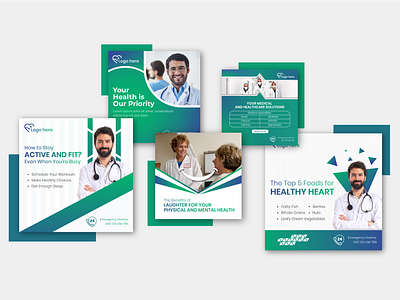 Healthcare or Medical Social Media Post or Banner design banner design design graphic design health content healthcare healthcare content healthdesign homecare hospitals instagram medical medical design newtrend social media post vector