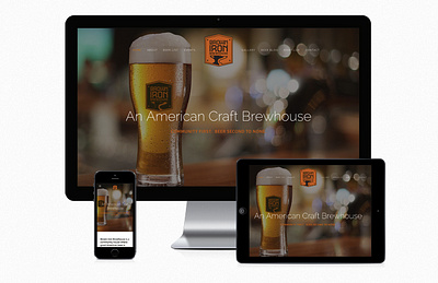 Brown Iron Brewhouse branding graphic design menu design print web