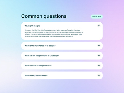 FAQ Ui Design by LYBCOUK on Dribbble