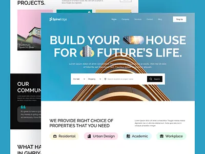 Real Estate - Property Landing Page UI Design agent airbnb apartment booking design figma hotel hotel booking house minimal office office space property real estate realestate school ui ui ux uidesign ux design