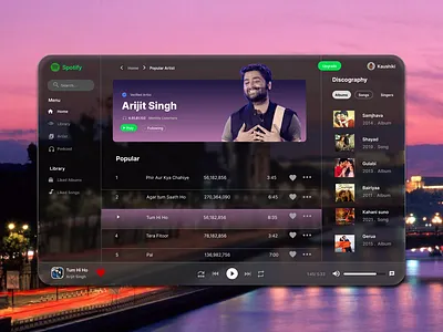 Vision Pro- Spotify Design arijitsingh build design designdrug figma spotify spotifydesign uiux visionpro watchmegrow